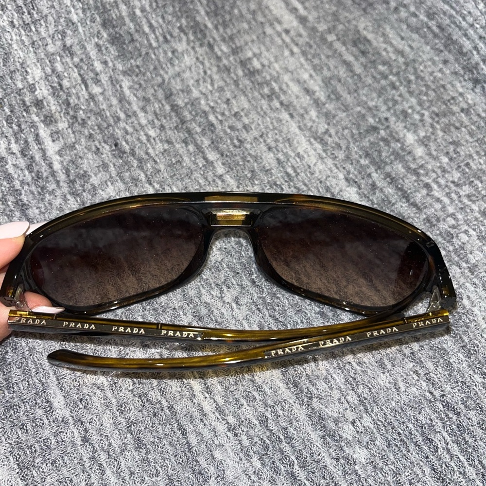 $120 Prada Rectangular Sunglasses With Case - image 5